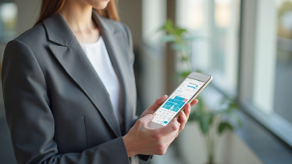 Смартфон с приложением для управления задачами и планирования в руке профессионала